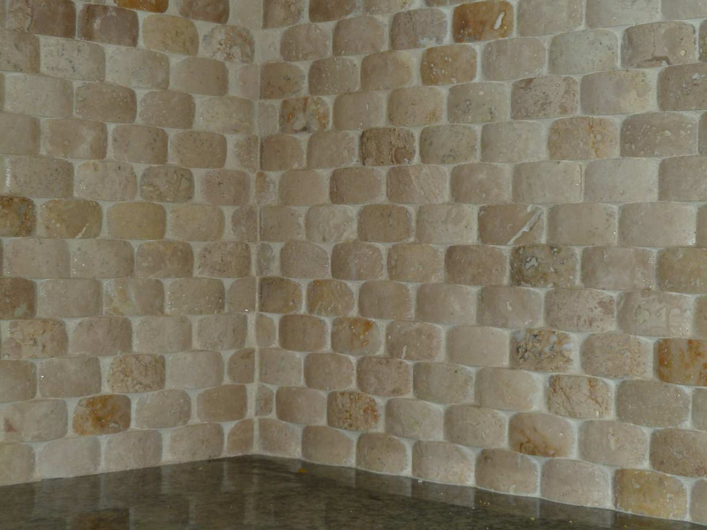 Pebble & stone shower